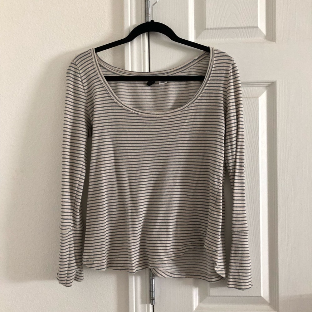 BDG stripped scoop neck long sleeve shirt